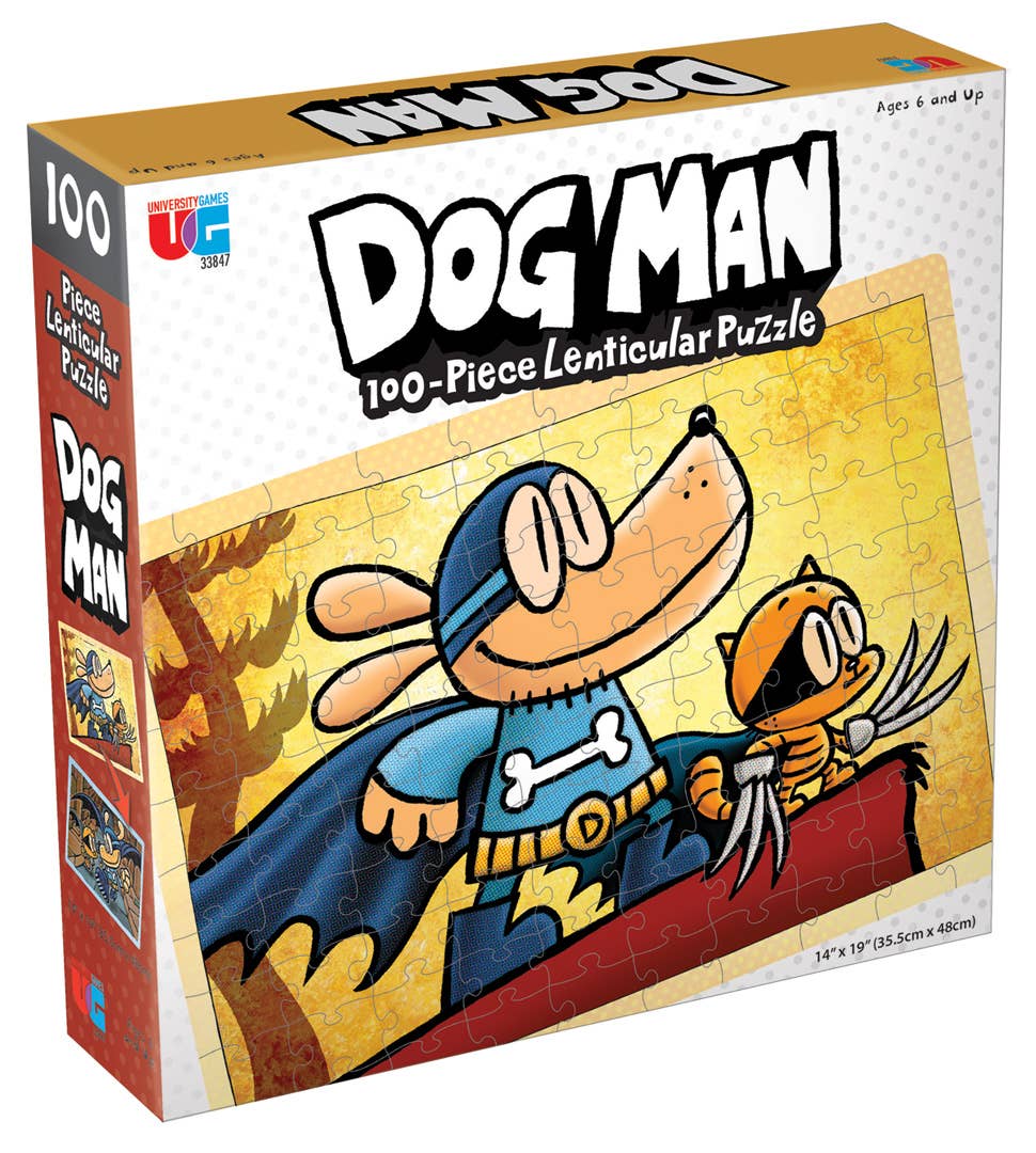 Dog Man Adventures Lenticular 100 Piece Puzzle