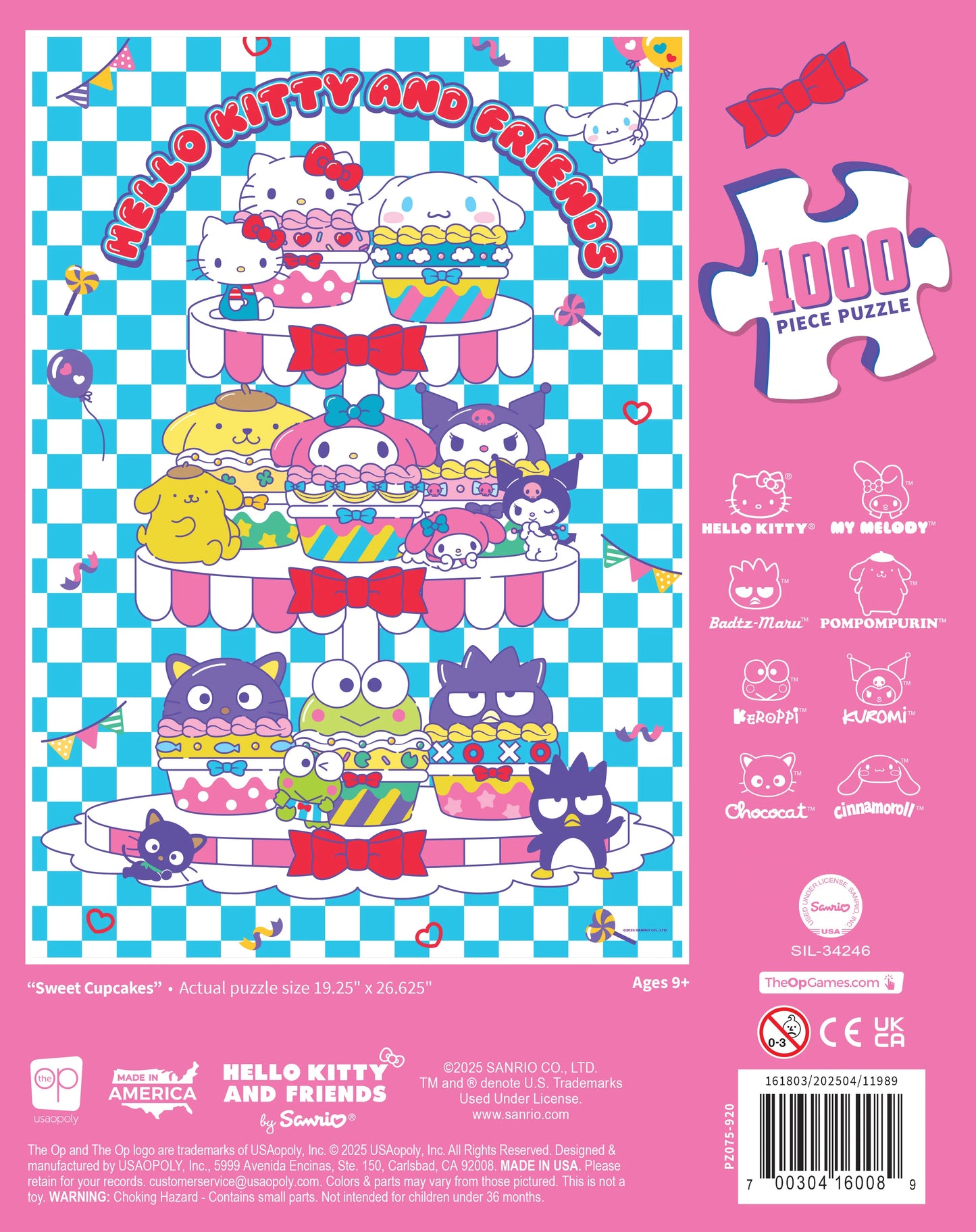 Hello Kitty® and Friends "Sweet Cupcakes" 1,000 Piece Puzzle