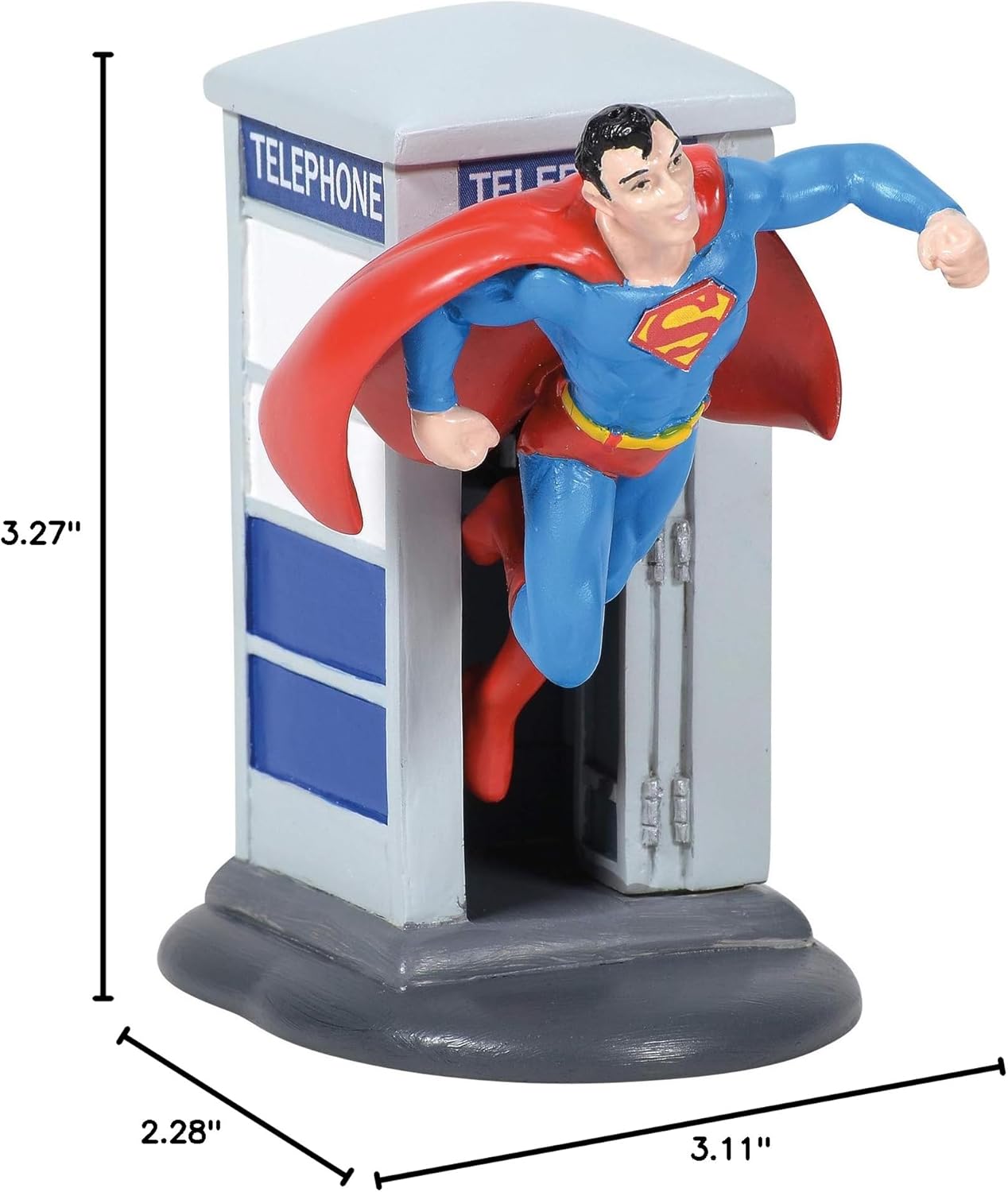 Department 56 DC Comics Superman Phone Booth Figurine -RETIRED