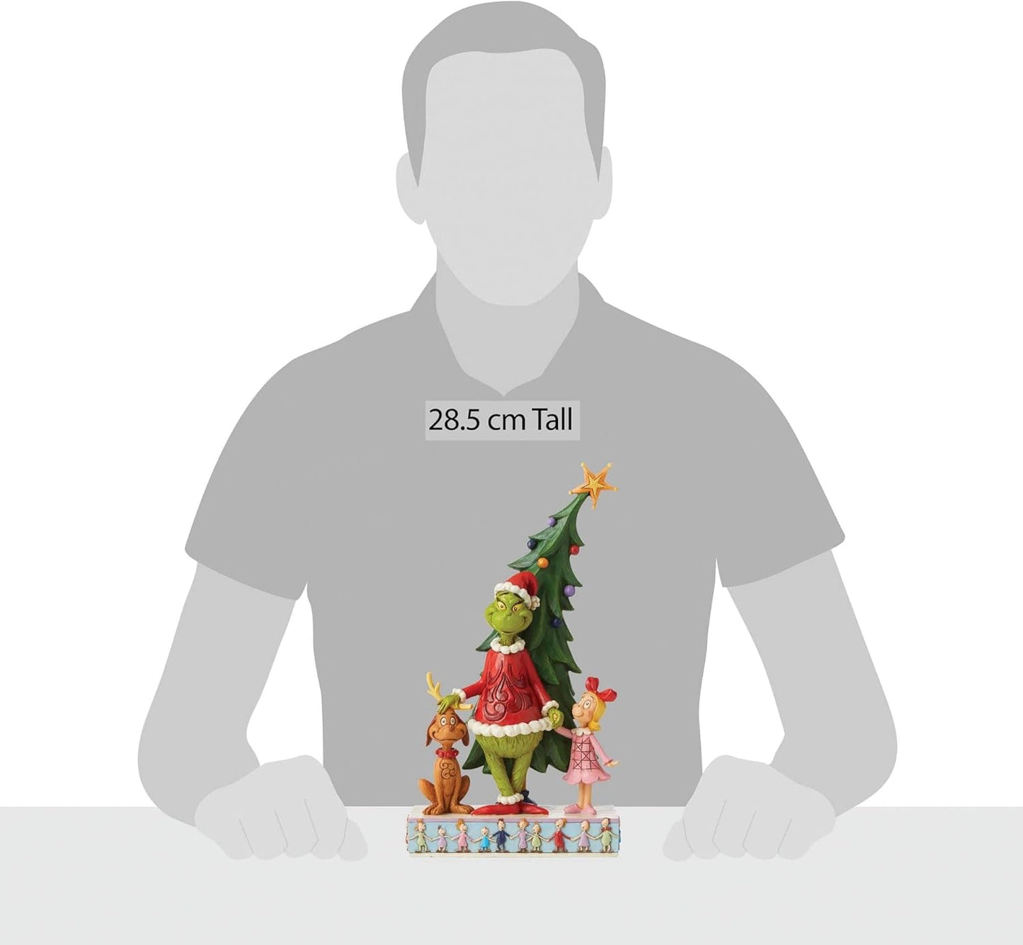 Jim Shore The Grinch, Max and Cindy with Christmas Tree Figurine - RETIRED