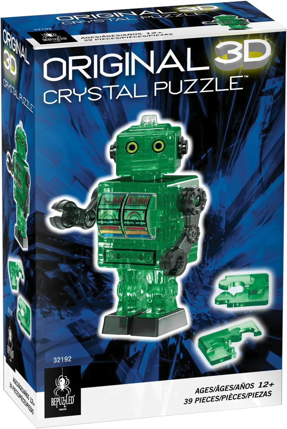 3D Crystal Puzzle Tin Robot (Green)
