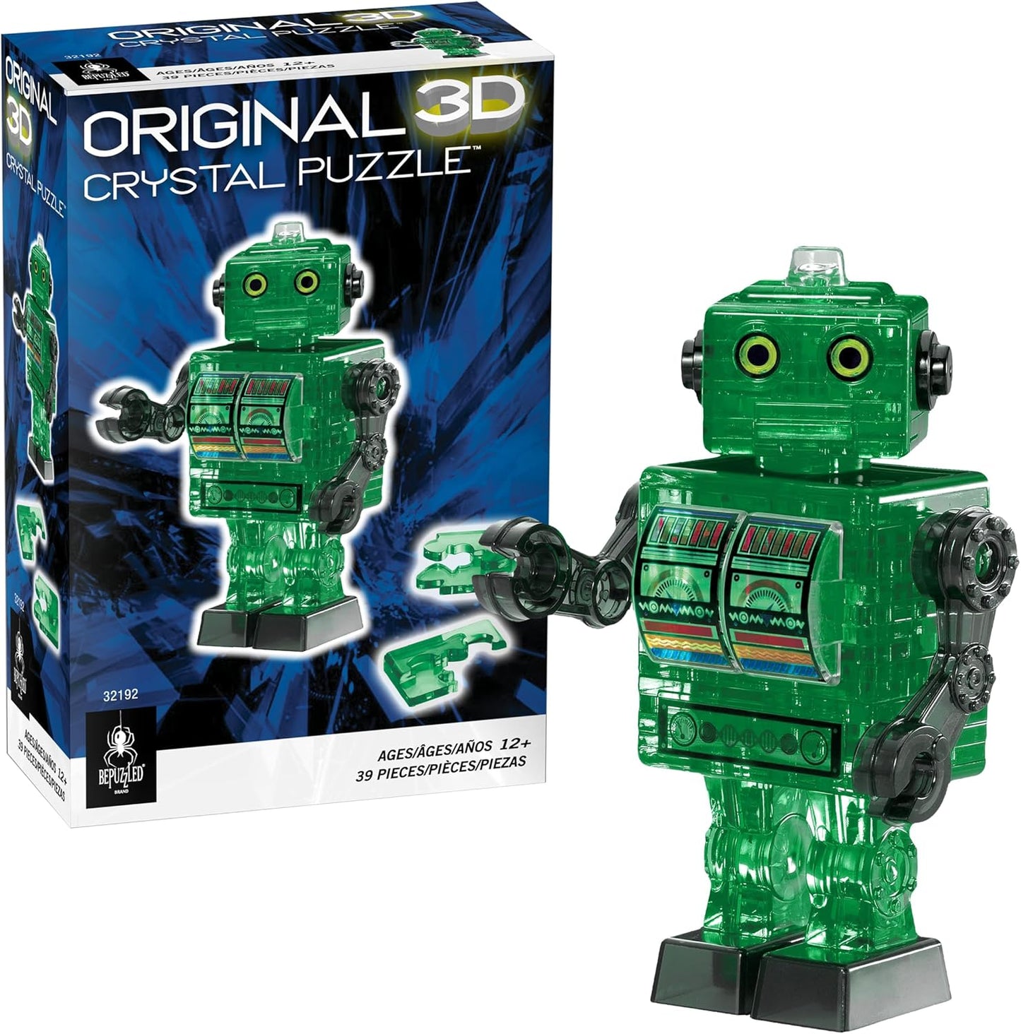 3D Crystal Puzzle Tin Robot (Green)