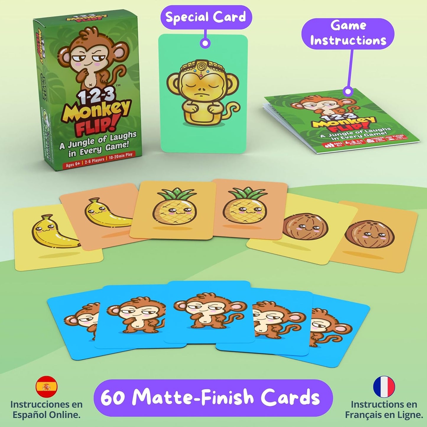 1-2-3 Monkey Flip - Card Game