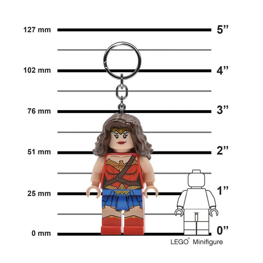 Lego Minifigures DC Super Heros Keychain Light Wonder Woman