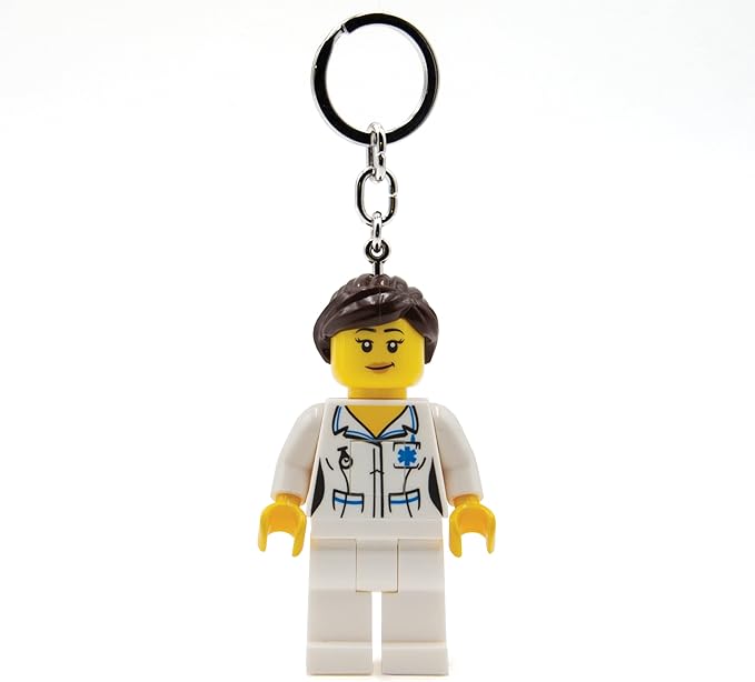 Lego Minifigures Female Nurse (Classic Uniform) Keychain Light