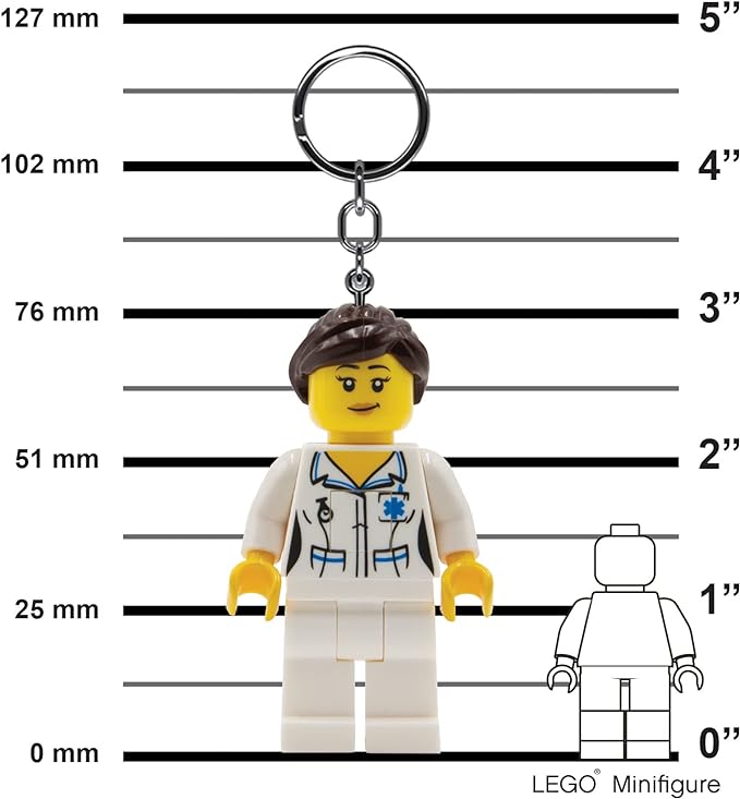 Lego Minifigures Female Nurse (Classic Uniform) Keychain Light