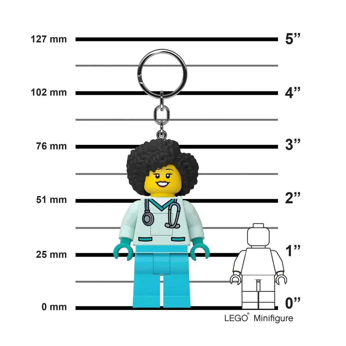 Lego Minifigures Dr. Flieber Keychain Light