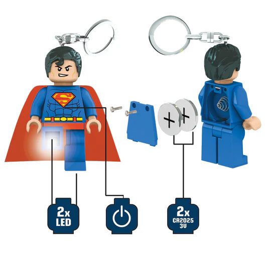 Lego Minifigures DC Super Heros Keychain Light Superman