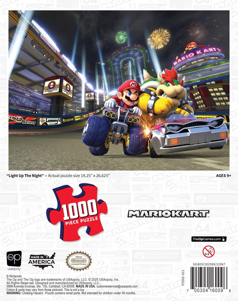 Mario Kart Light Up the Night 1000 Piece Puzzle