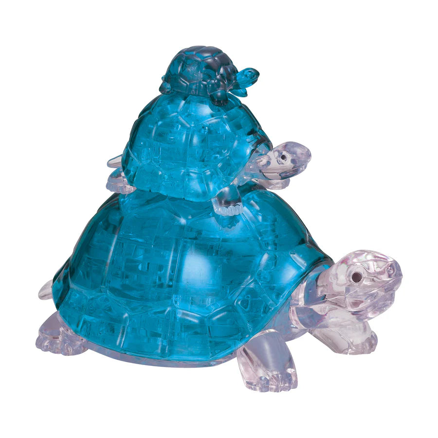 3D Crystal Puzzle - Turtles (Blue)