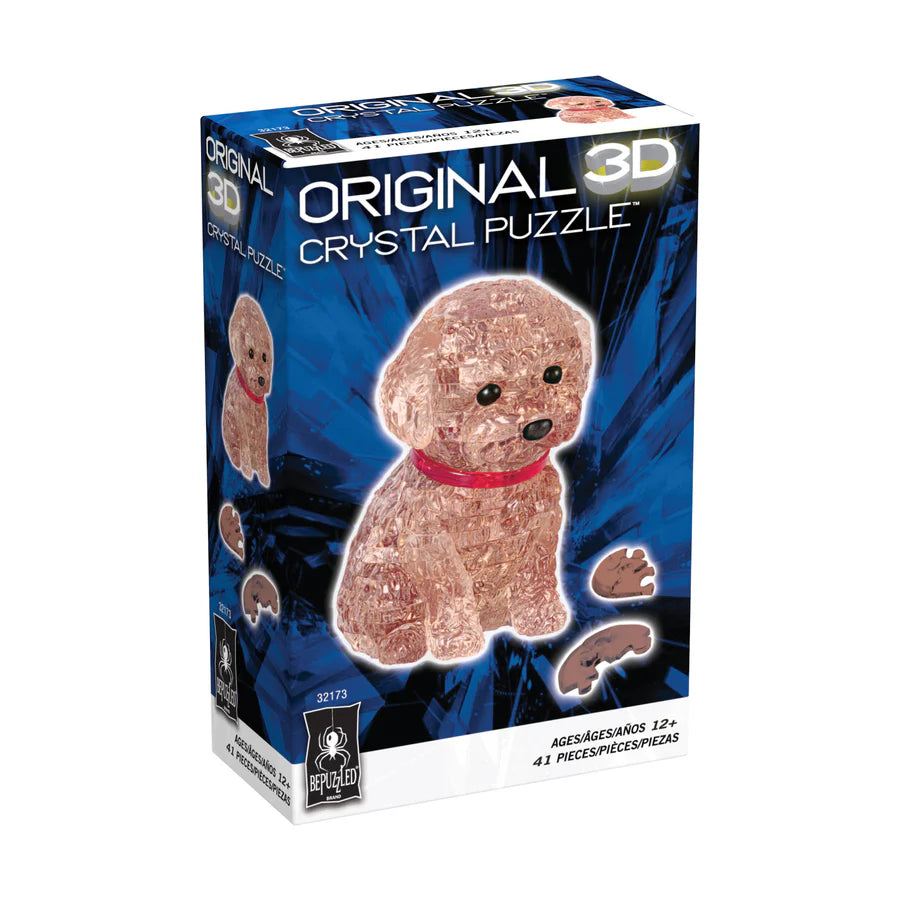 3D Crystal Puzzle - Poodle (Red)