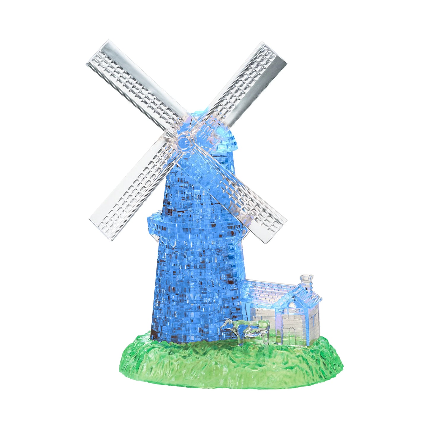 3D Crystal Puzzle: Windmill (White/Blue)