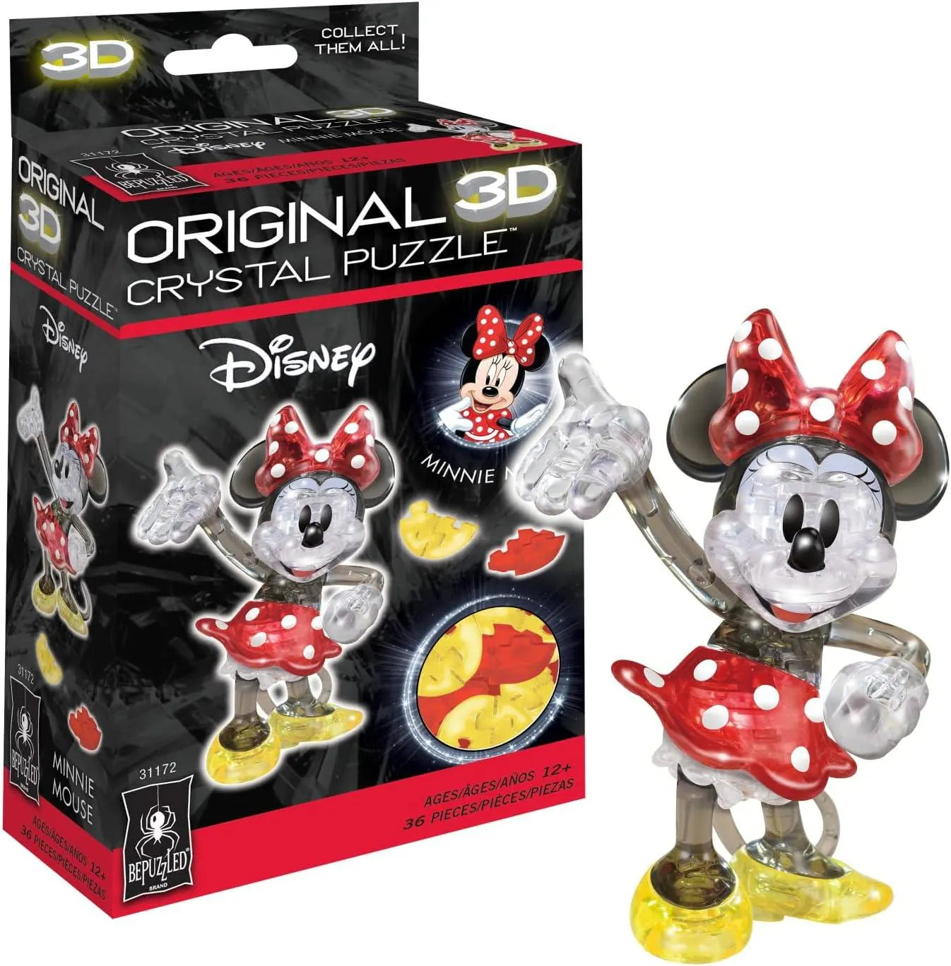 3D Crystal Puzzle: Disney's Minnie Mouse (Multi-color)