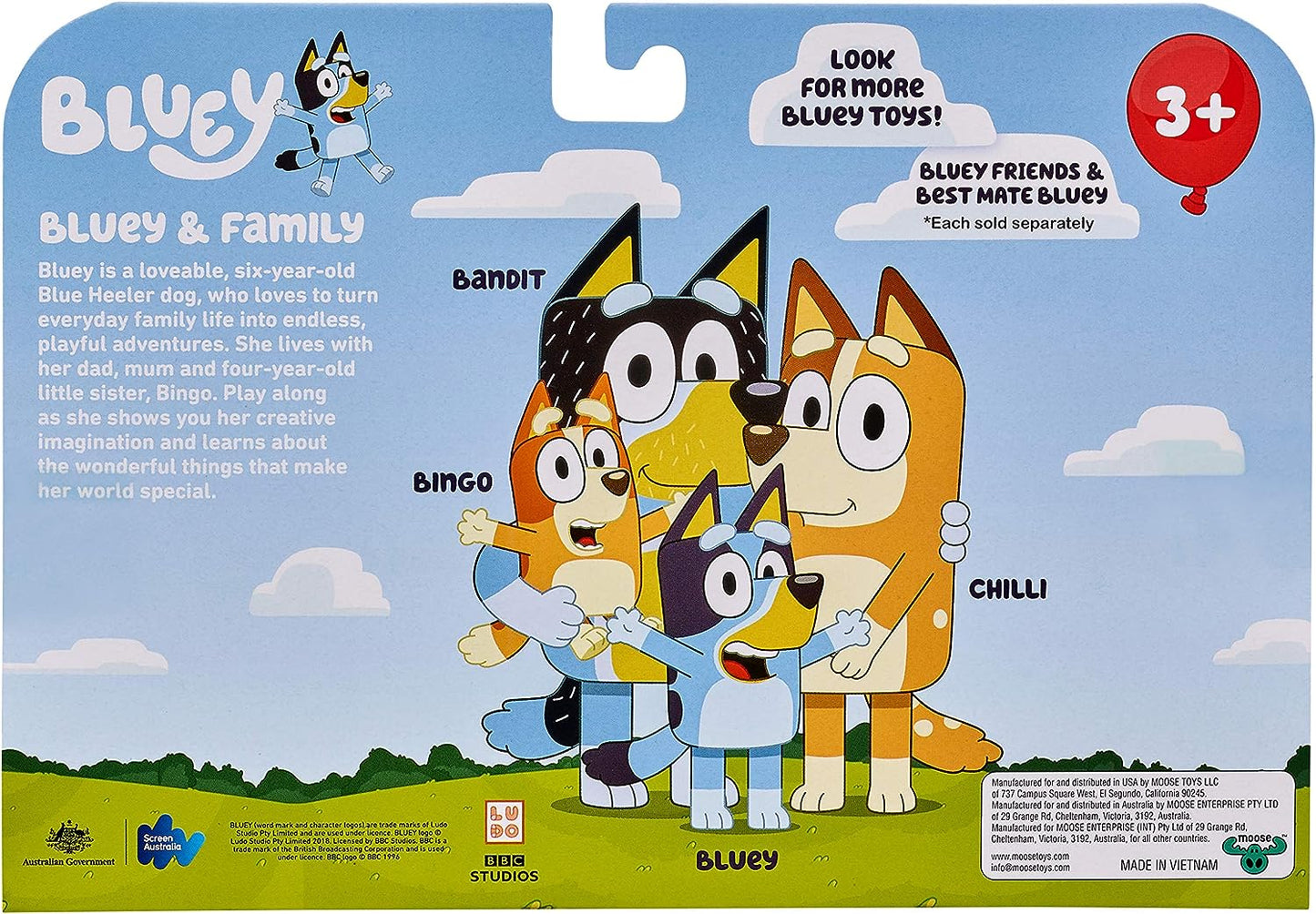 Bluey and Family 4 Pack