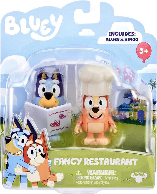Bluey and Bingo Fancy Restaurant 2 Figure Playset Pack