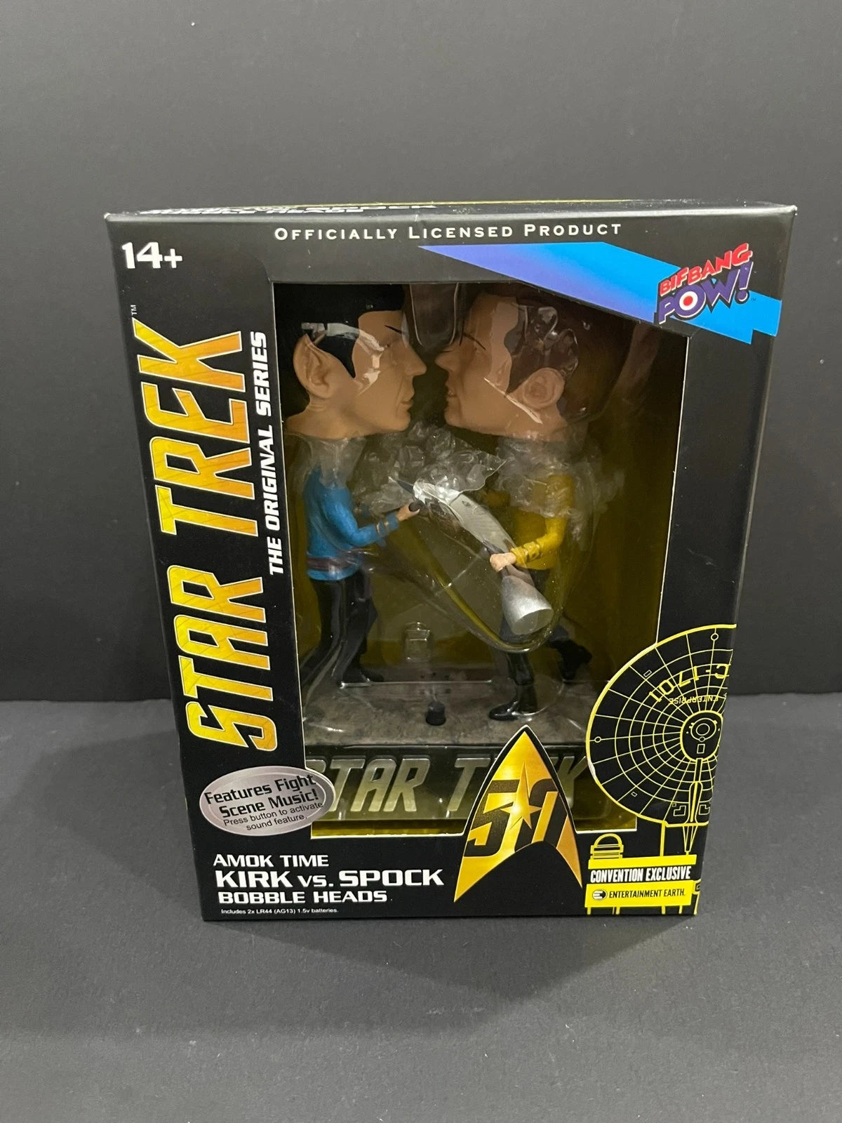 Star Trek Amok Time Kirk v Spock Bobbleheads Comic Con Exclusive