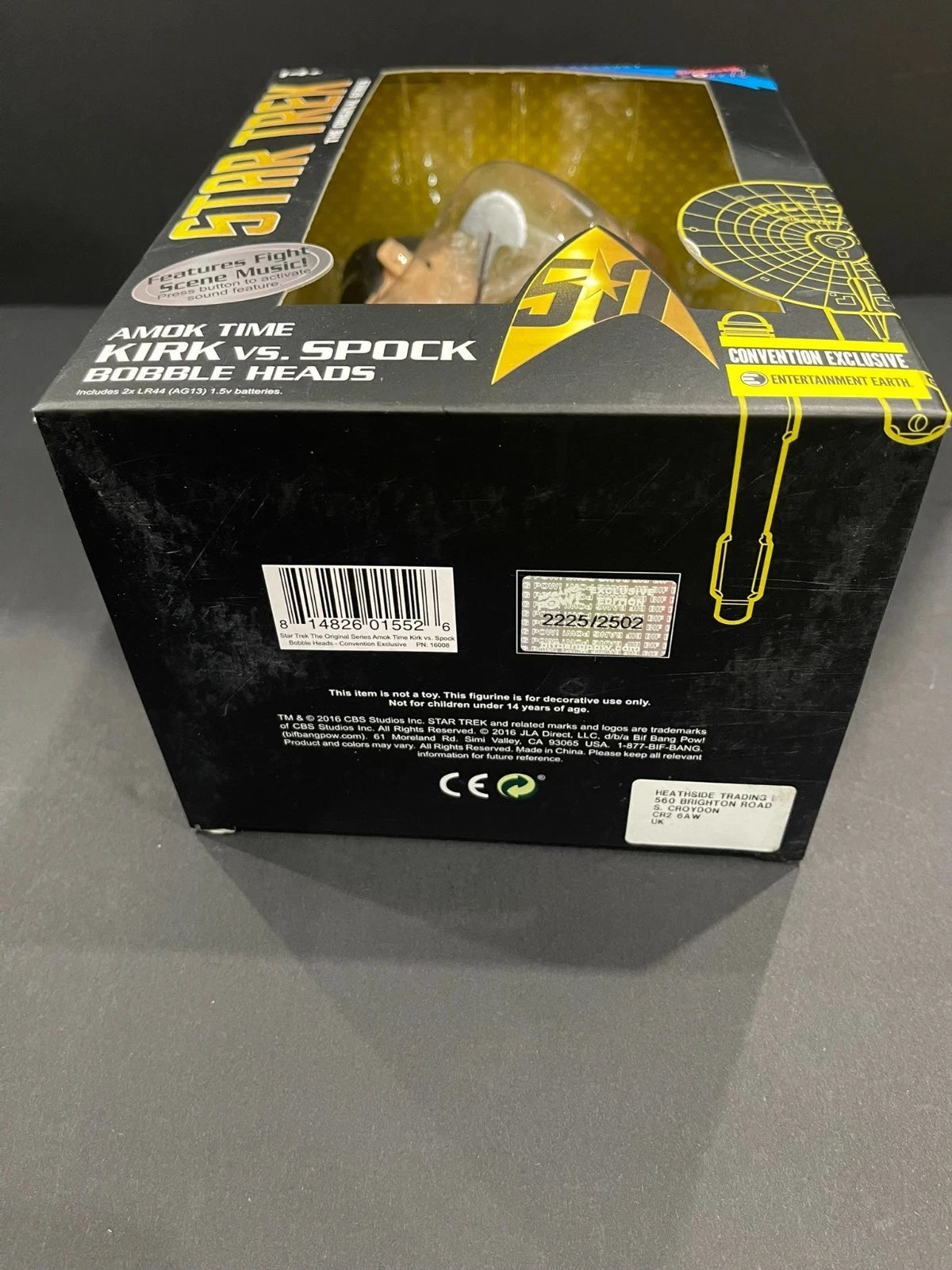 Star Trek Amok Time Kirk v Spock Bobbleheads Comic Con Exclusive