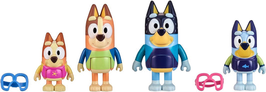 Bluey Figure 4-Pack, Family Beach Day
