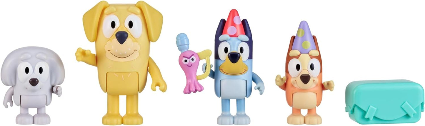 Bluey Figure 4-Pack, Pass The Parcel