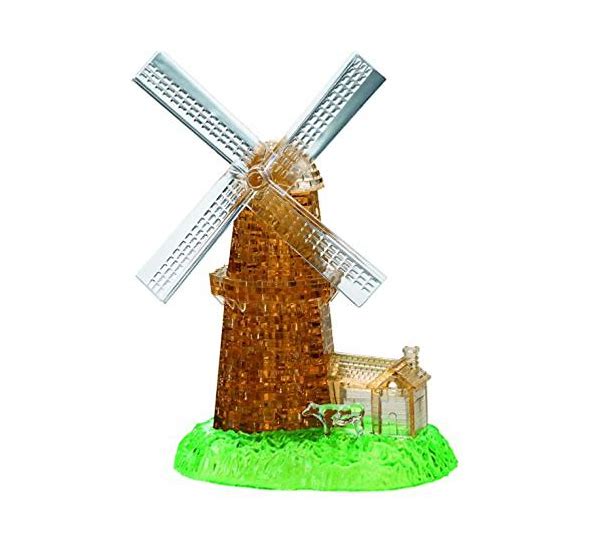 3D Deluxe Crystal Puzzle: Windmill (brown)