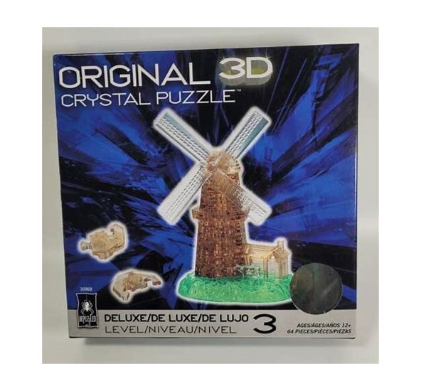 3D Deluxe Crystal Puzzle: Windmill (brown)