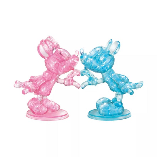 3D Deluxe Crystal Puzzle: Disney's Minnie & Mickey Heart Hands (pink/blue)