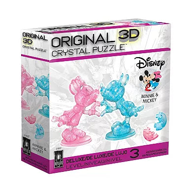 3D Deluxe Crystal Puzzle: Disney's Minnie & Mickey Heart Hands (pink/blue)