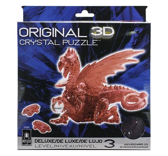 3D Deluxe Crystal Puzzle: Dragon (red)