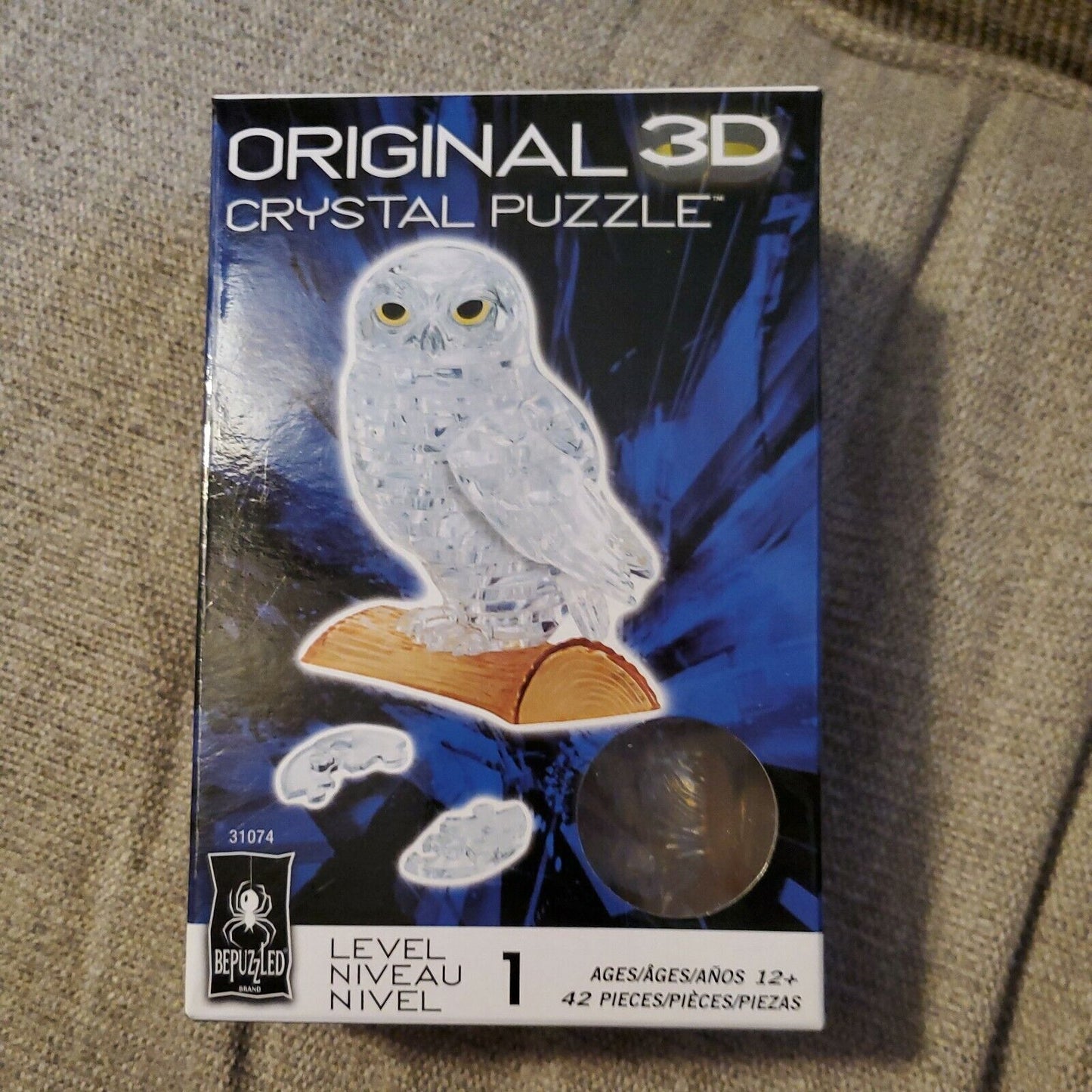 3D Crystal Puzzle: Owl (white)