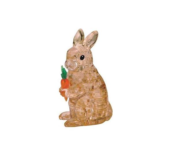 3D Crystal Puzzle: Rabbit (brown)