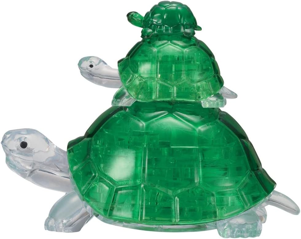 3D Crystal Puzzle: Turtle Family (green)