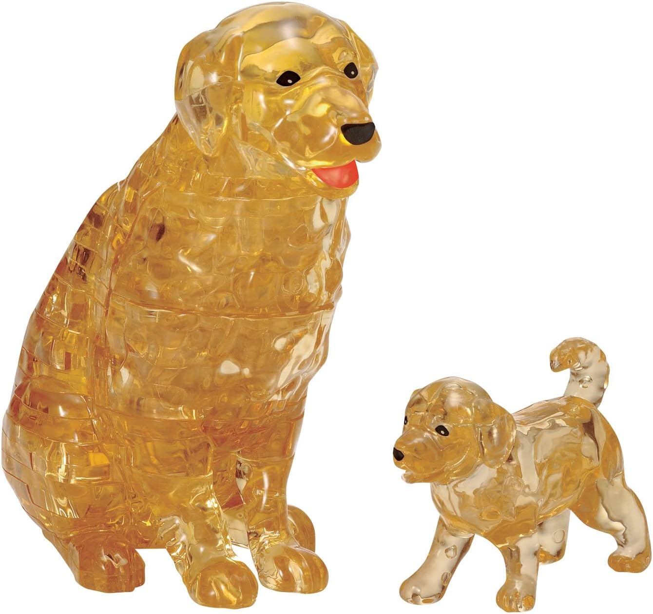 3D Crystal Puzzle: Dog & Puppy (brown)