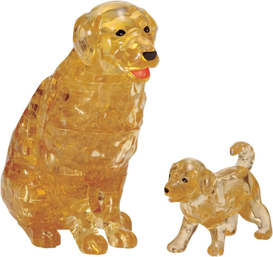 3D Crystal Puzzle: Dog & Puppy (brown)