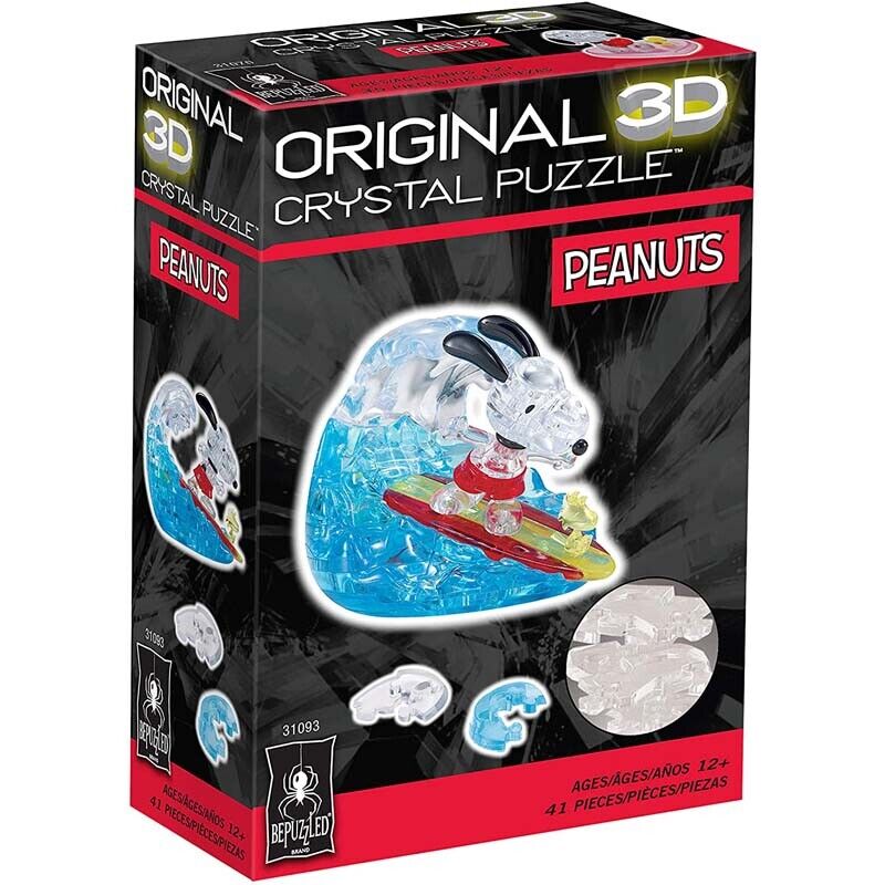 3D Crystal Puzzle: Peanuts - Snoopy Surf