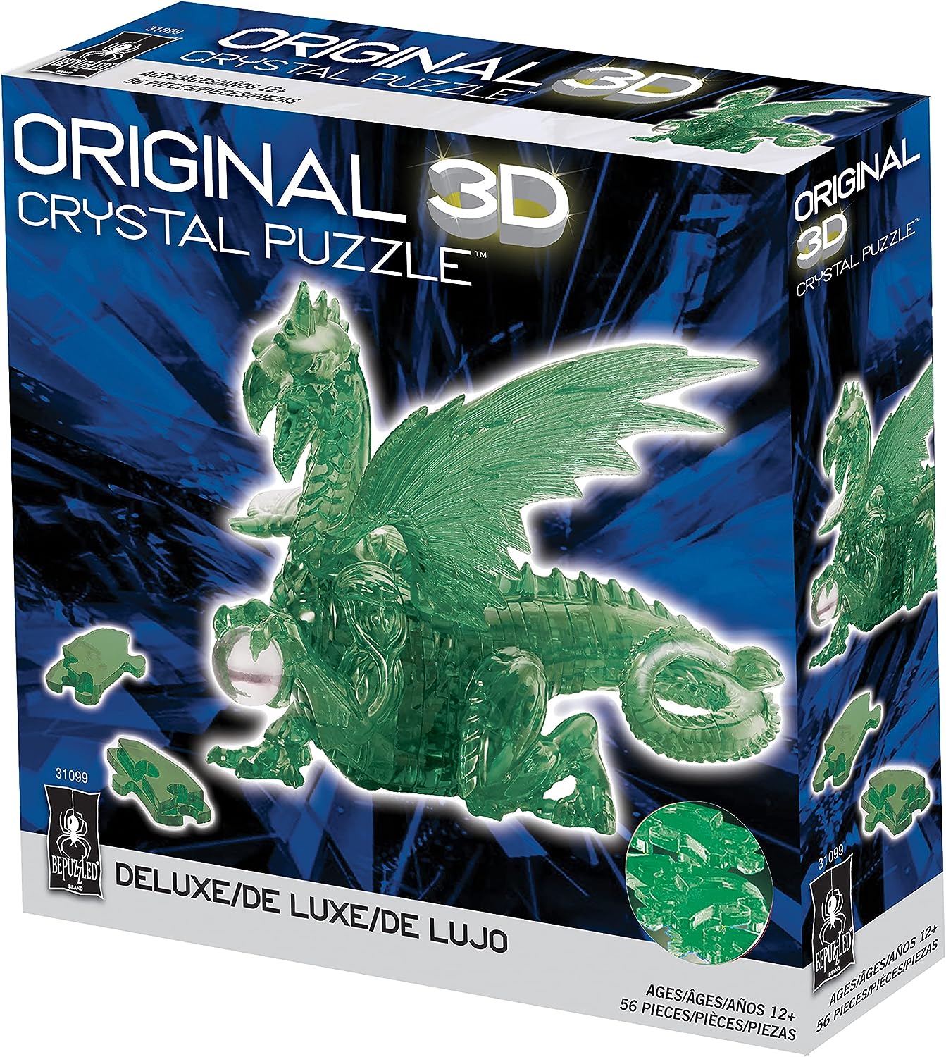 3D Deluxe Crystal Puzzle: Dragon (green)