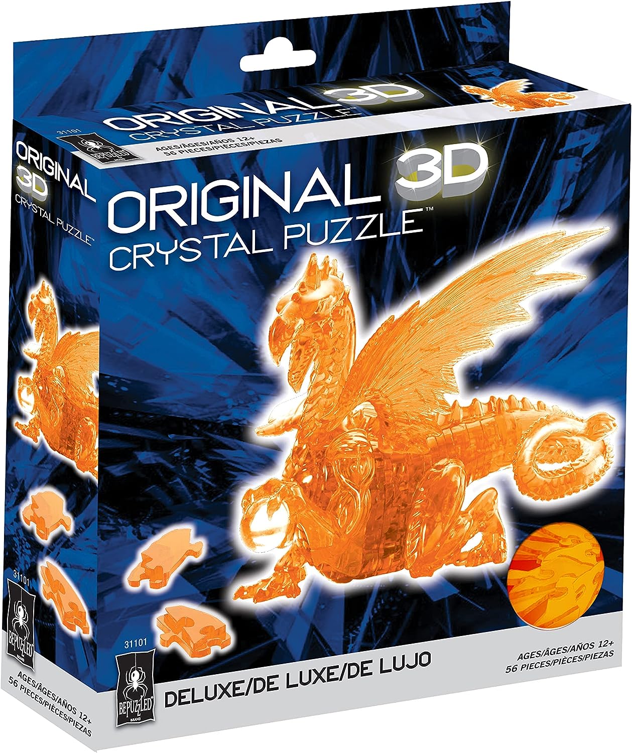 3D Deluxe Crystal Puzzle: Dragon (orange)