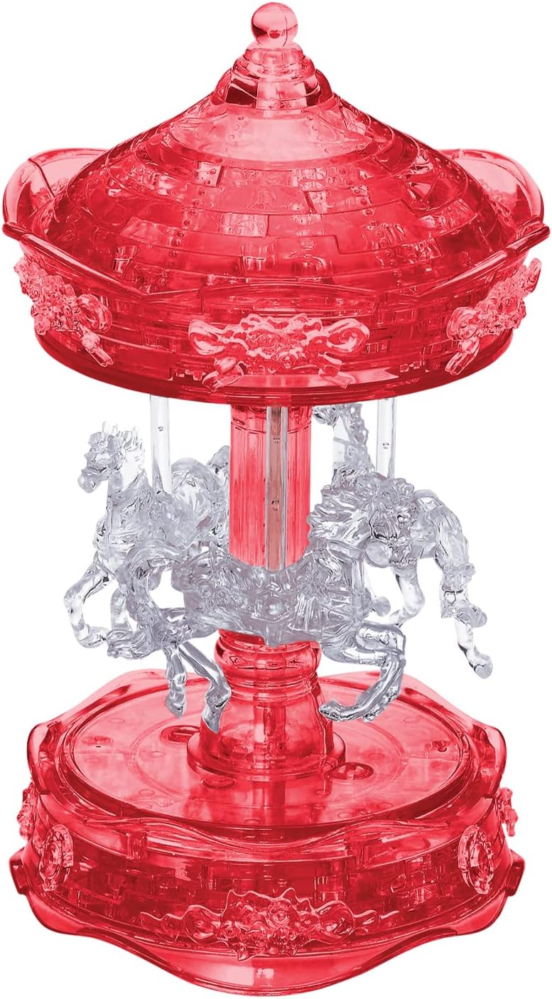 3D Deluxe Crystal Puzzle: Carousel (red/white)