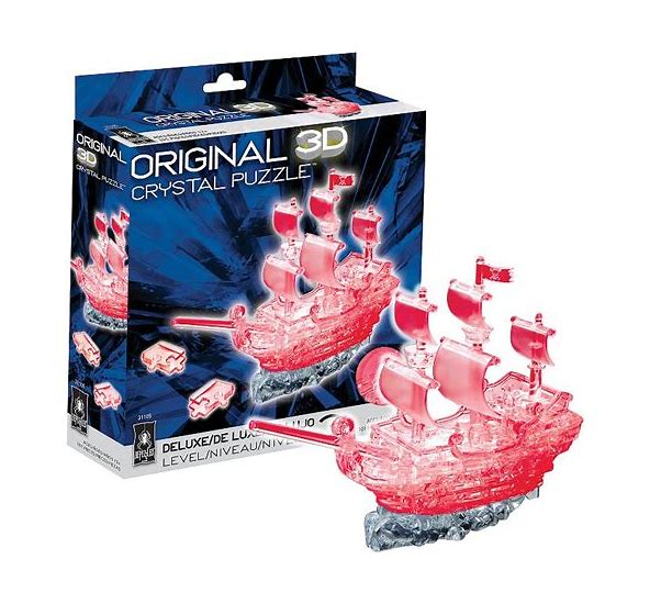 3D Deluxe Crystal Puzzle: Pirate Ship (red)