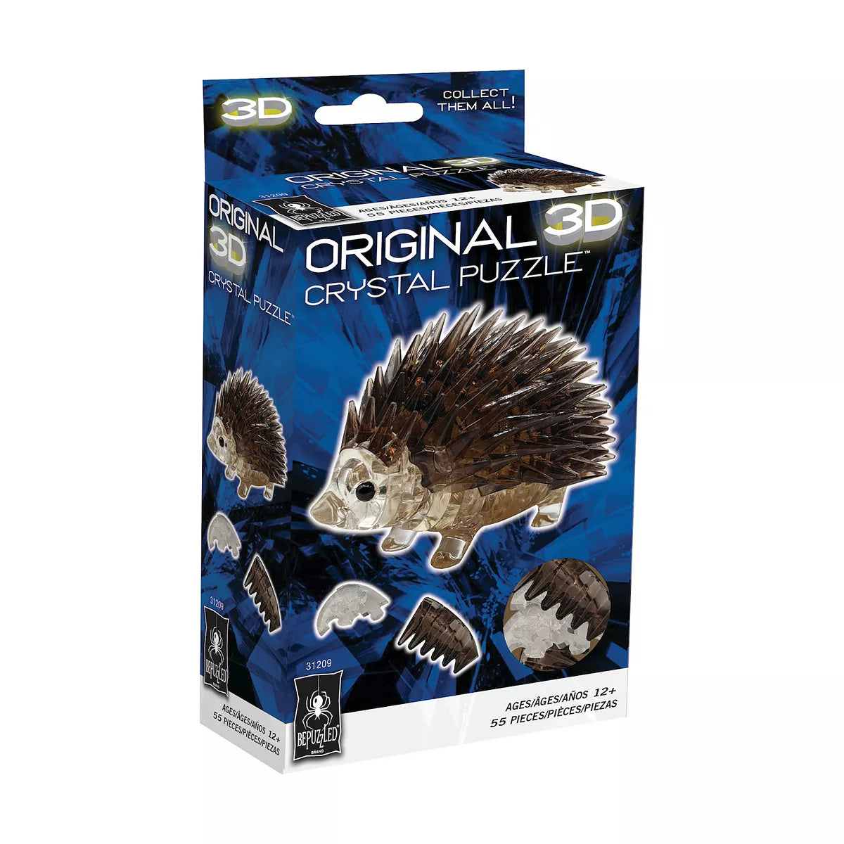 3D Crystal Puzzle: Hedgehog (brown)