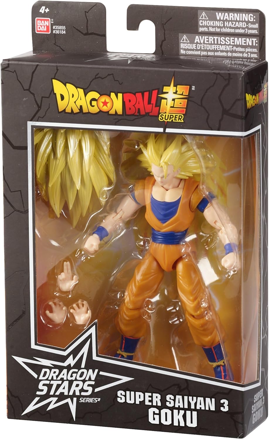 Dragon Ball Super - Dragon Stars - Super Saiyan 3 Goku, 6.5" Action Figure