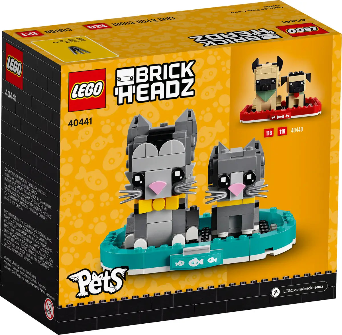 40441 BrickHeadz Pets Shorthair Cats - Retired