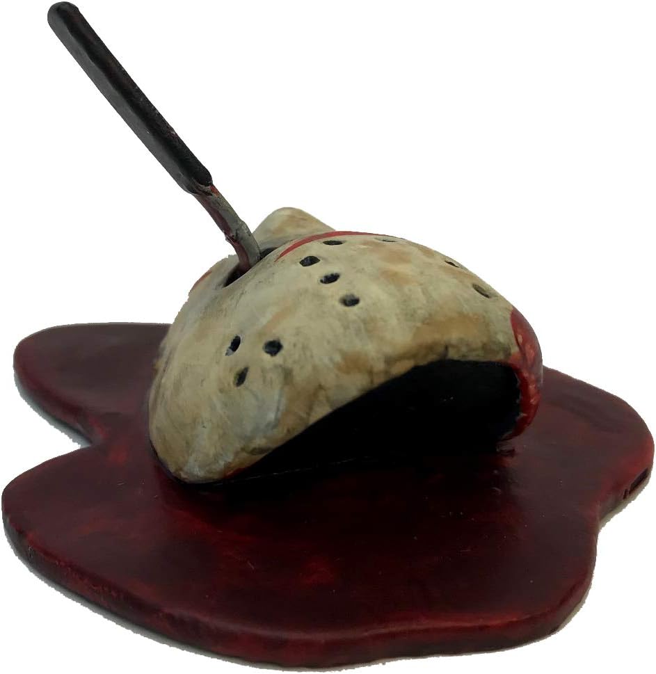 KUZOS Horror Miniature Collectible Jason Voorhees Mask, Mulitcolor