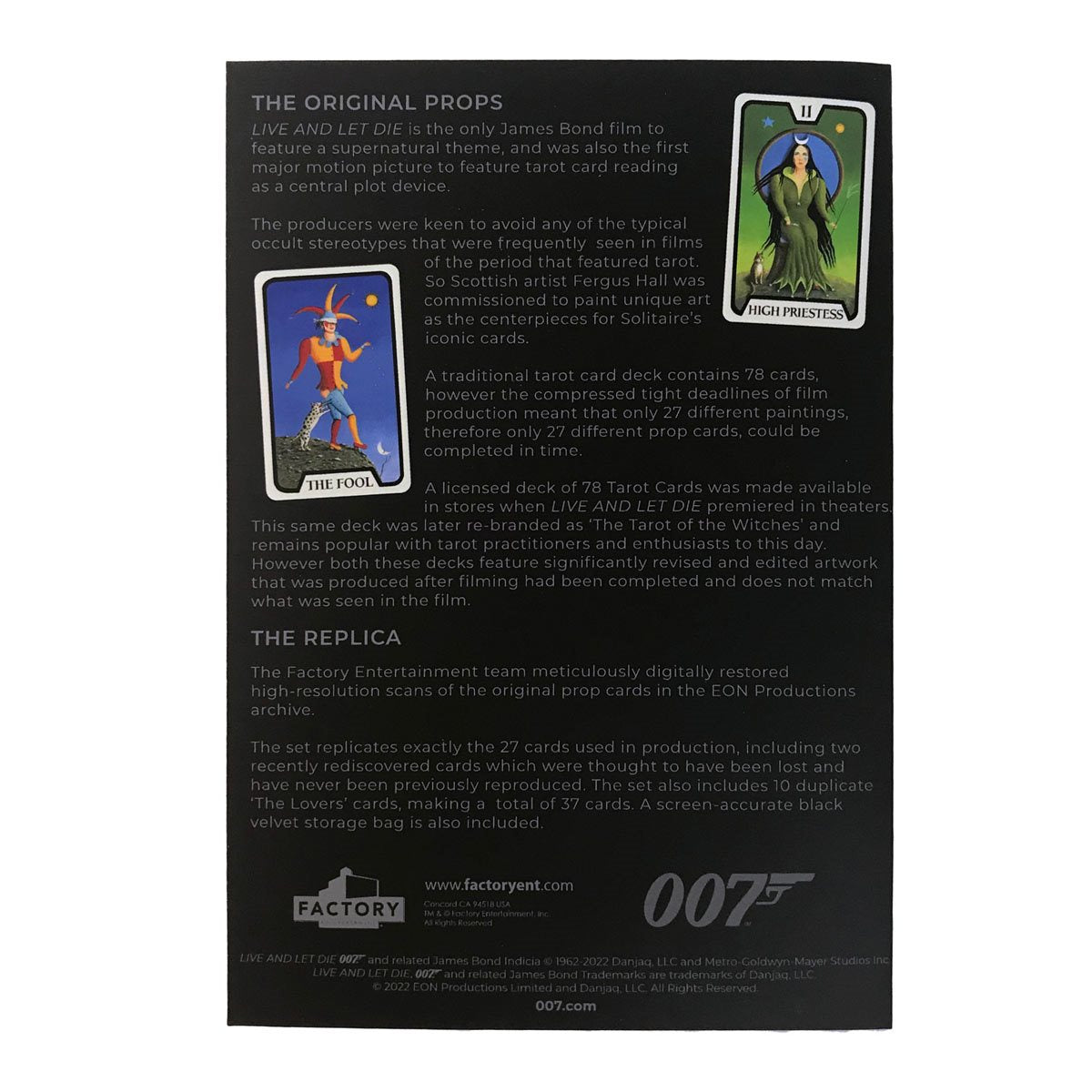 James Bond - Live And Let Die Tarot Cards Limited Edition Prop Replica