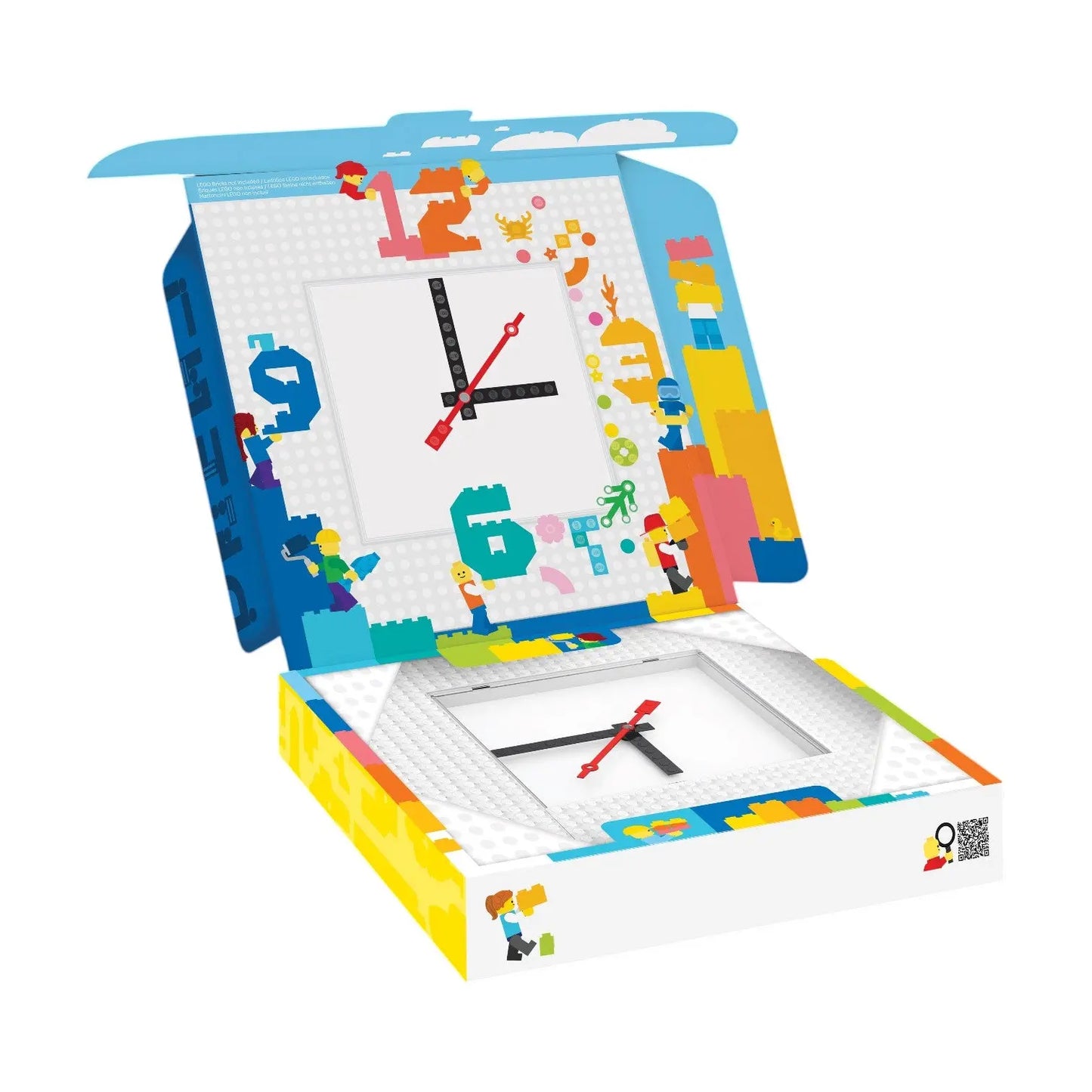 LEGO® Time by IQHK MOC Wall Clock 6x24 White
