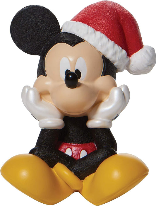 Department 56 Disney Mickey Mouse Holiday Santa Hat Miniature Figurine