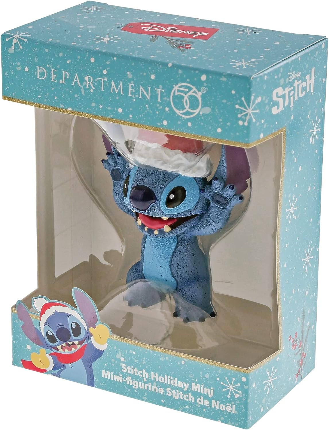 Department 56 Disney Stitch Holiday Santa Hat Miniature Figurine