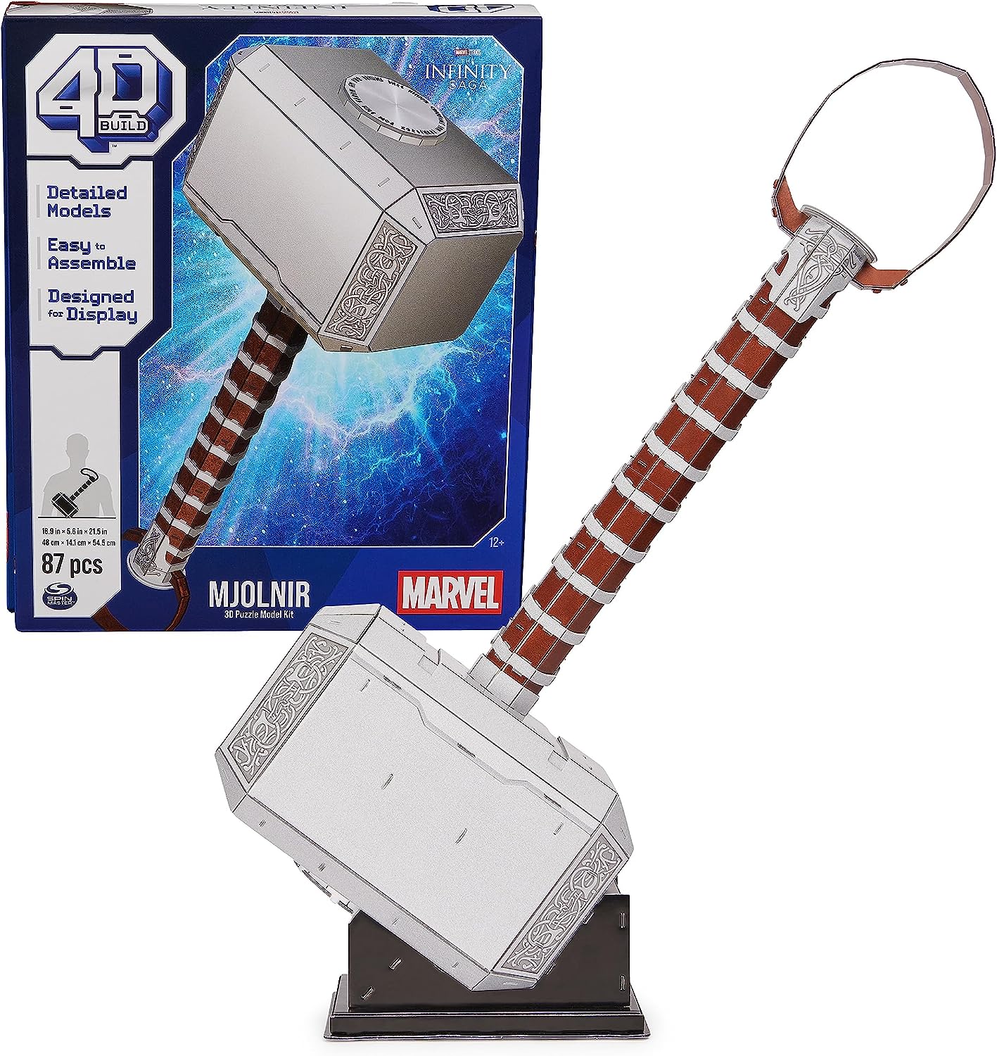 4D Build: Marvel Mjolnir Thor's Hammer 3D Puzzle