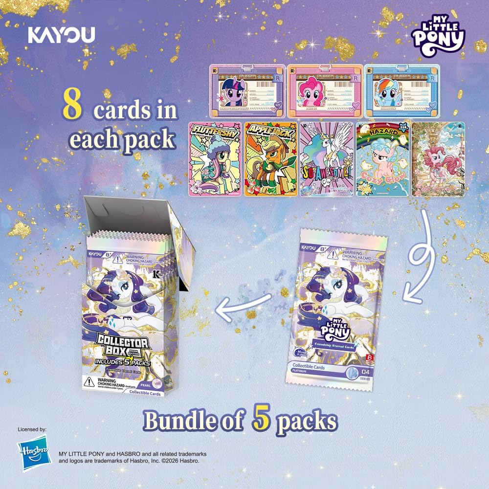 My Little Pony Friendship Eternal Moon Edition Series 4 Collector Box Trading Card 5-Pack