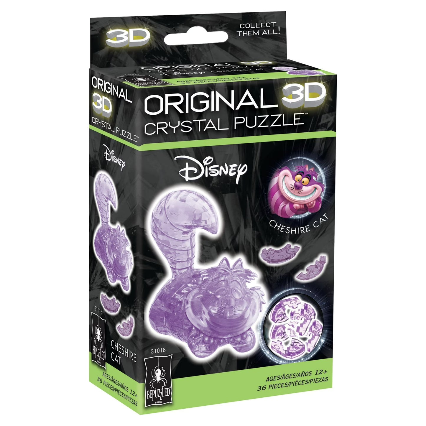 3D Crystal Puzzle: Disney's Cheshire Cat (purple)