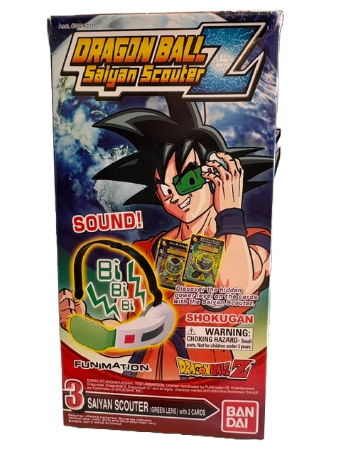 Bandai Dragon Ball Z Saiyan Scouter Green Lens with Sound & 2 Cards
